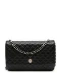 CHANEL Pre-Owned 2008-2009 Microquilted Lambskin Wallet On Chain crossbody bag - Black