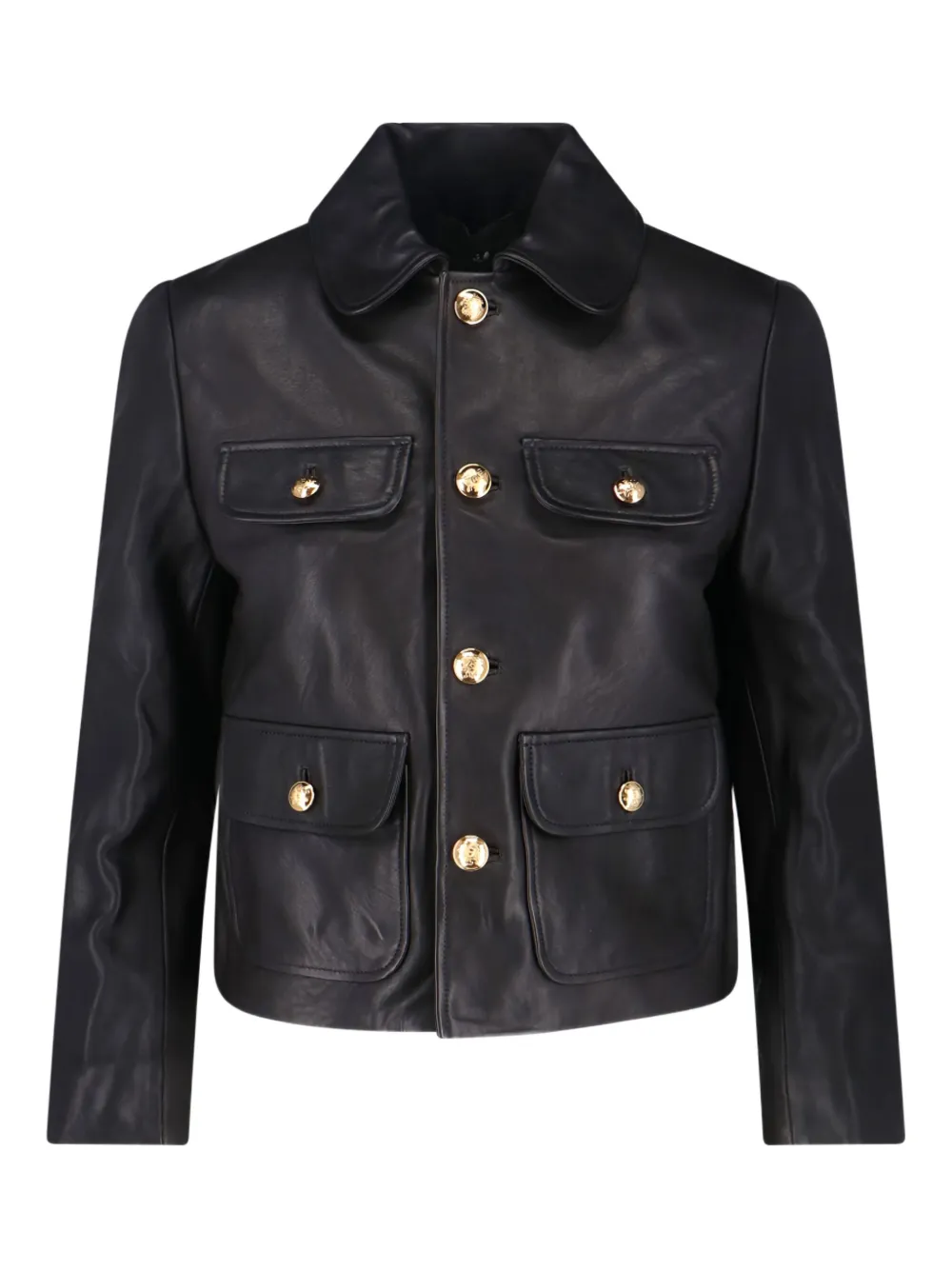 Nili Lotan button leather jacket | Black | Image 1