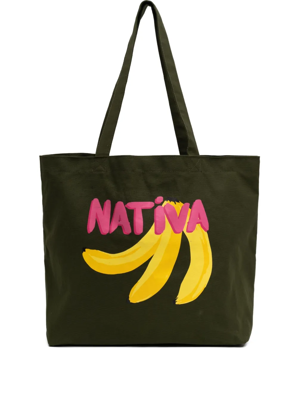 Triya Bolsa tote com estampa de banana | Verde | Image 1