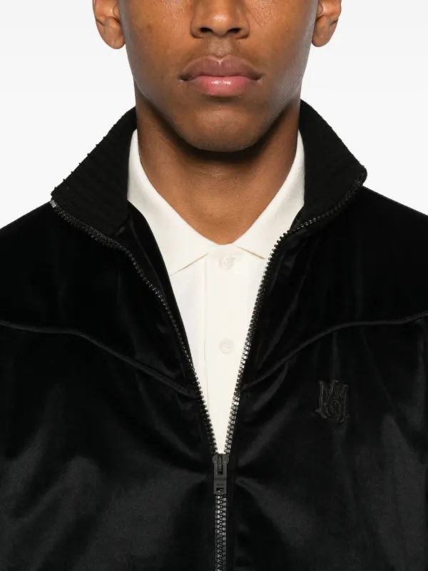 AMIRI Velour zip-up Jacket | Black | FARFETCH