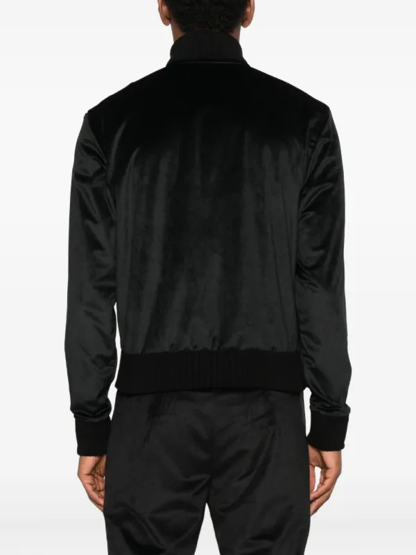 AMIRI Velour zip-up Jacket | Black | FARFETCH ID