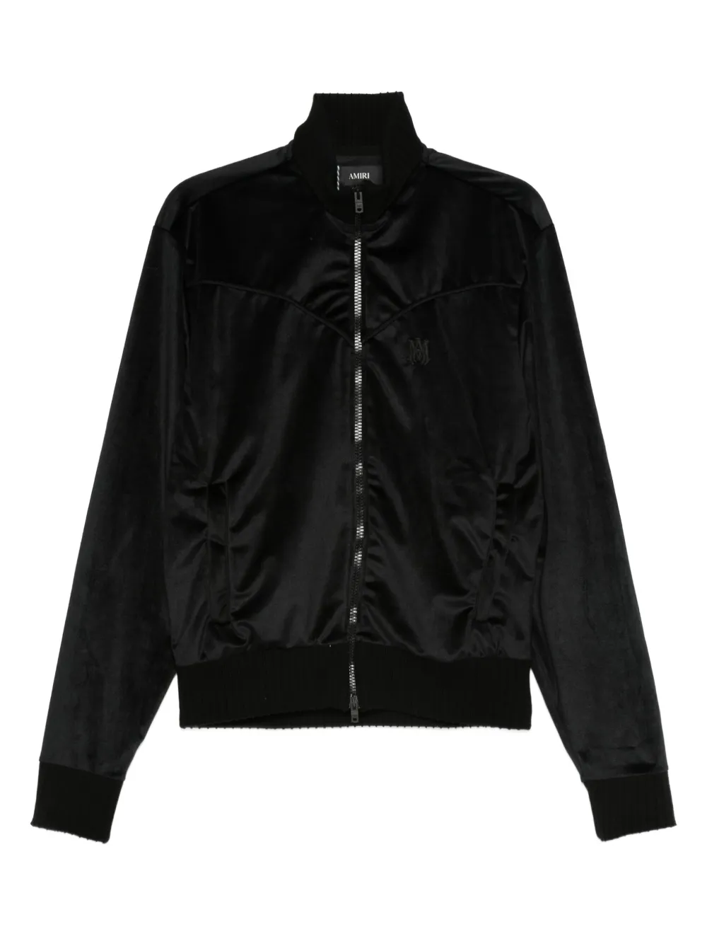 AMIRI velour zip-up jacket | Black | Image 1