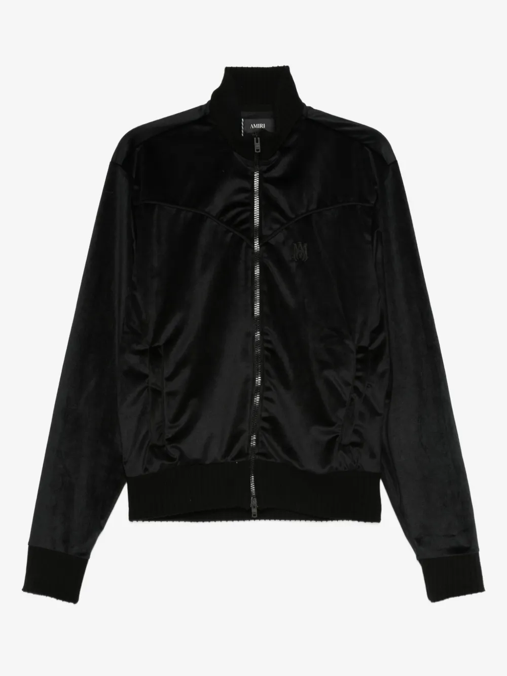 AMIRI velour zip-up jacket | Black | Image 1