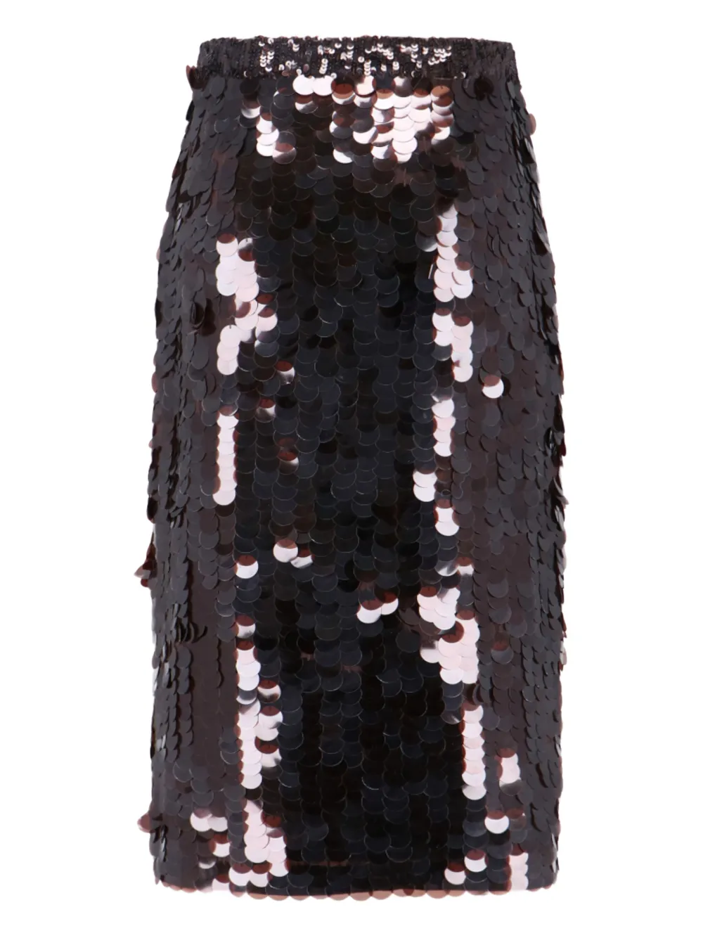 P.a.r.o.s.h Sequin-embellishment Midi Skirt In Brown