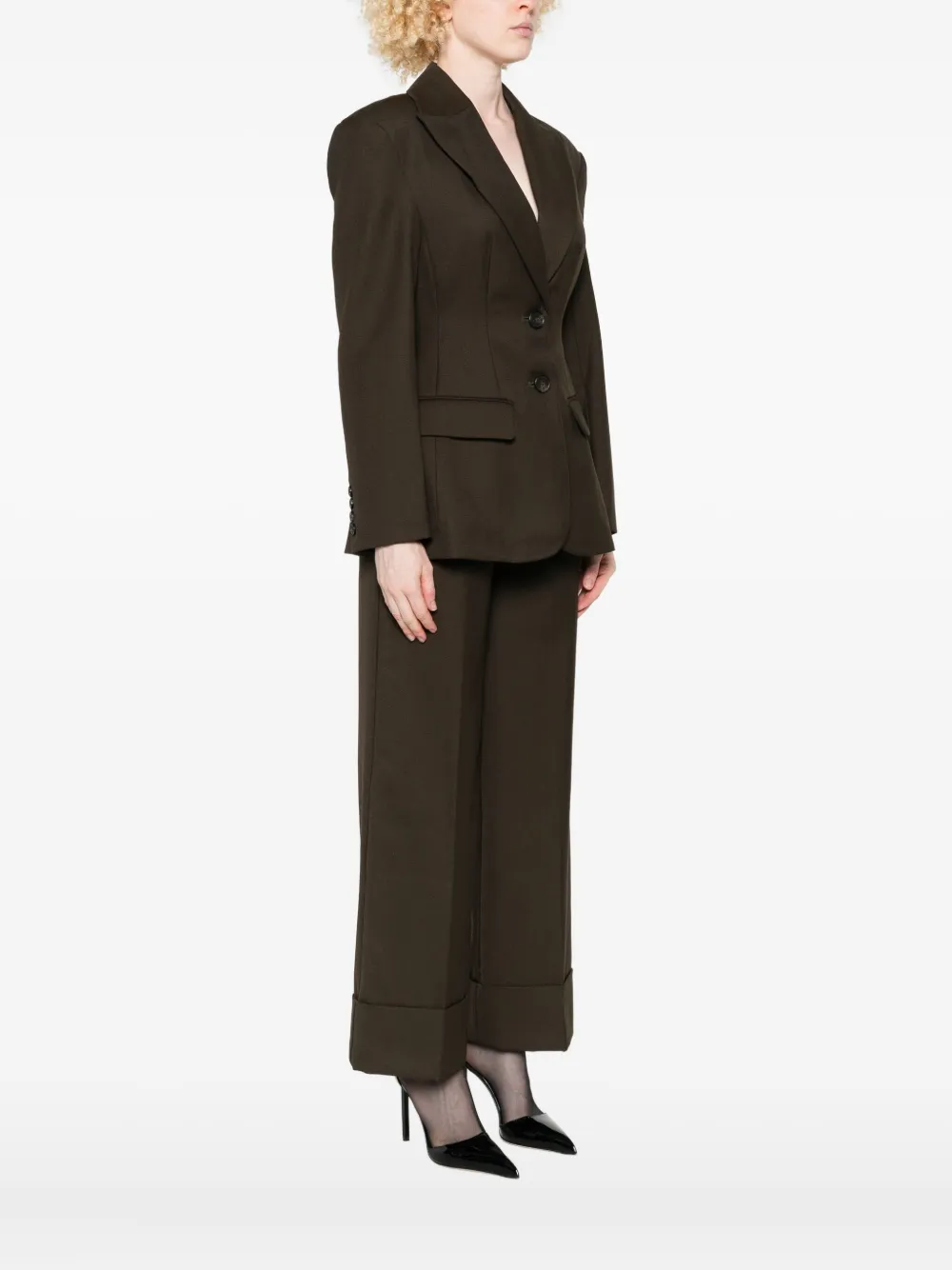 Malina Button Jacket In Brown