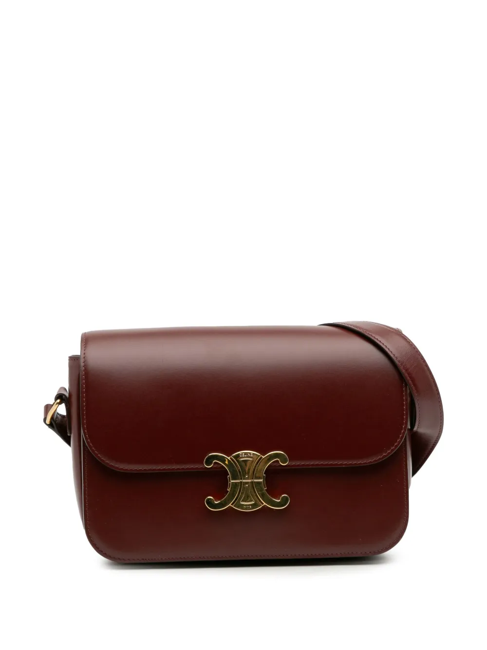 Celine Pre-Owned 2018 Classique Shiny Calfskin Triomphe crossbody bag | Red | Image 1