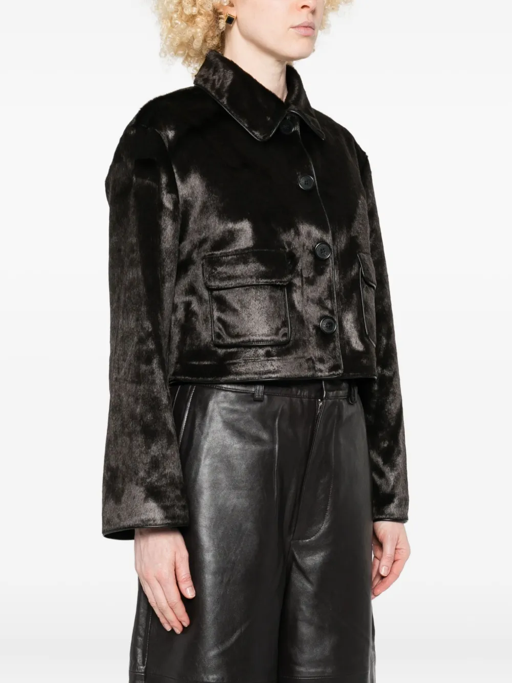 Malina Velvet Jacket In Black