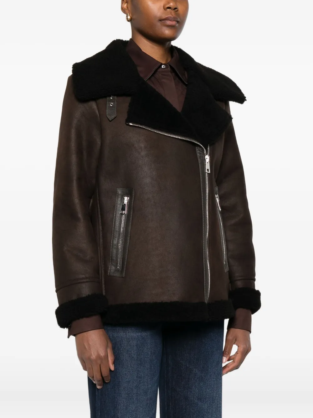 Eraldo Emma Suede Jacket In Brown
