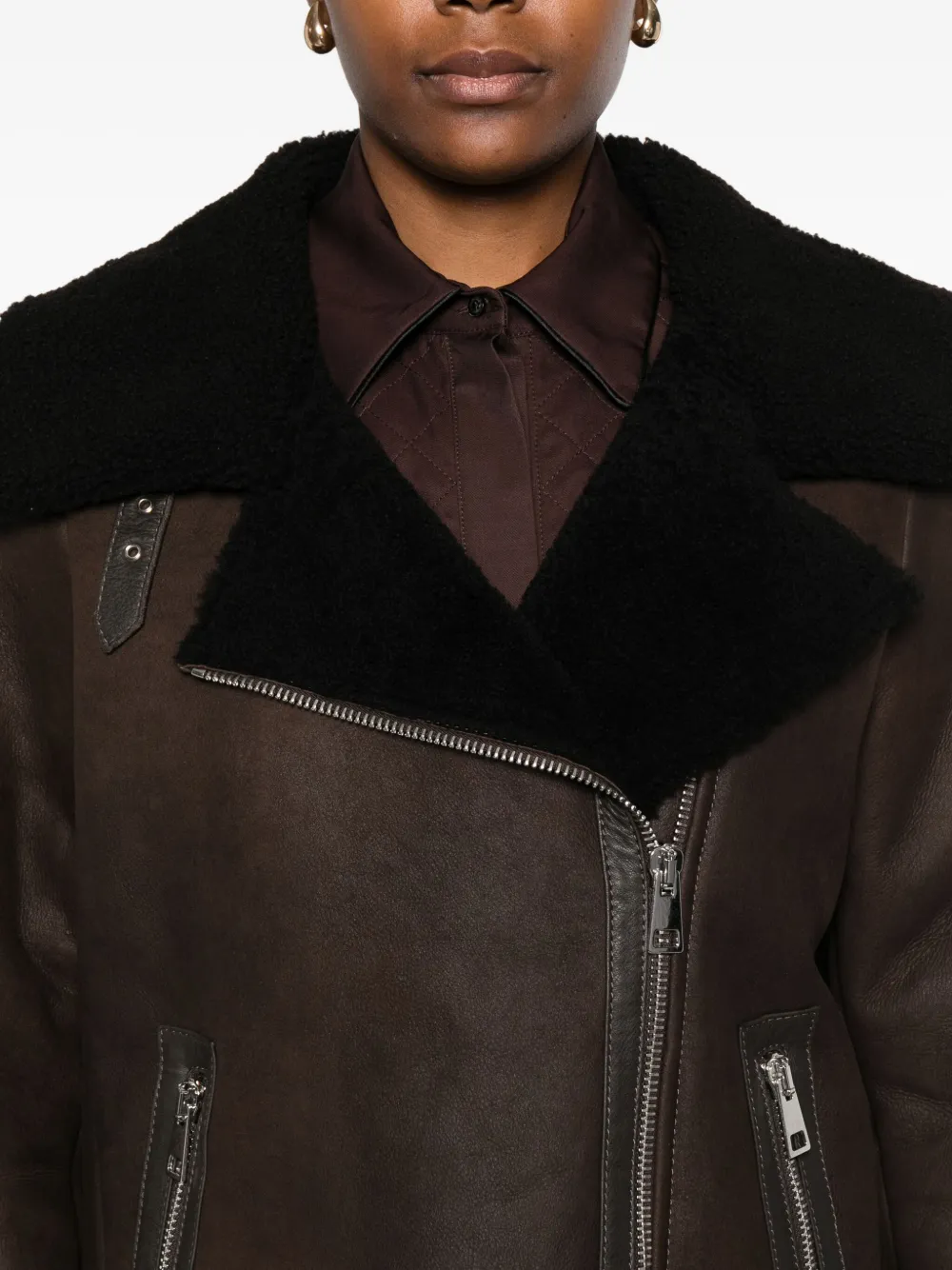 Eraldo Emma Suede Jacket In Brown