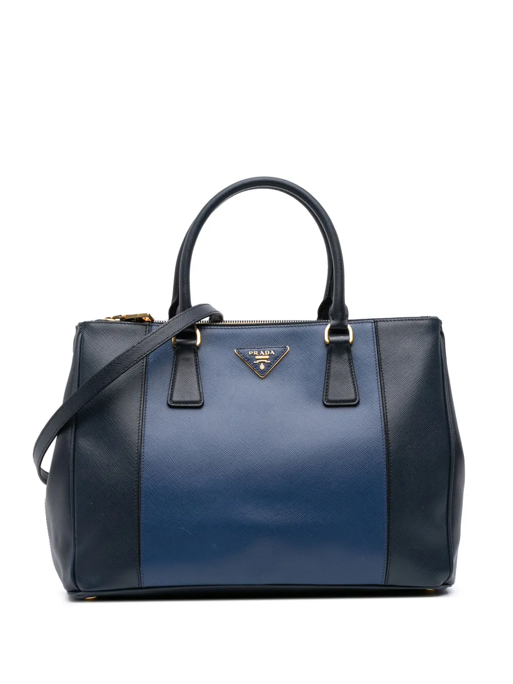 Prada Pre-Owned 2013-2025 Medium Bicolor Saffiano Lux Galleria Double Zip satchel | Blue | Image 1