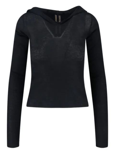 Rick Owens V-neck hoodie