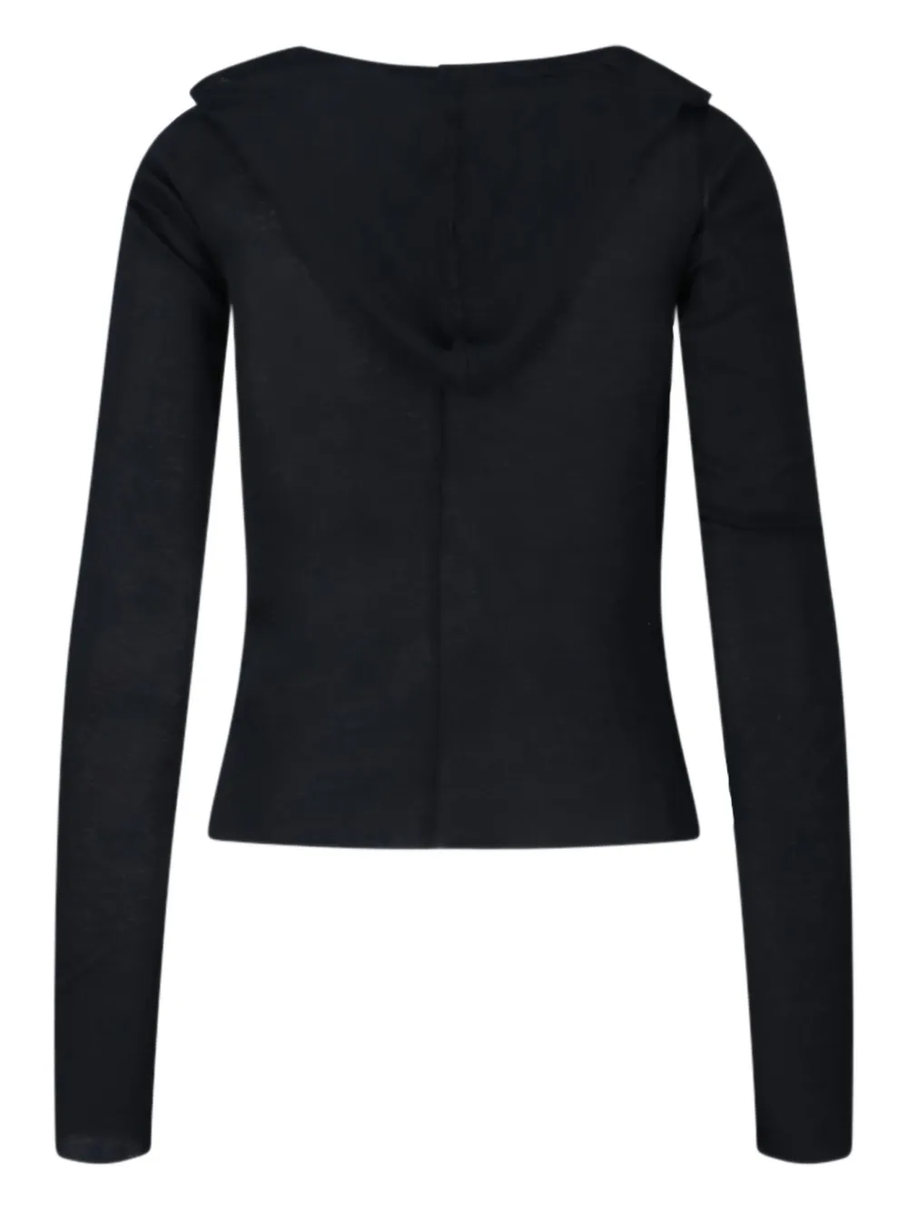Rick Owens V-neck hoodie - Zwart
