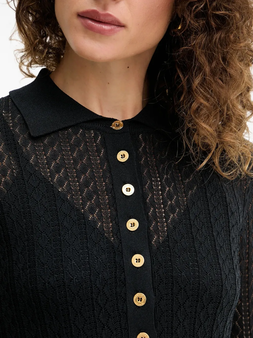 Elisabetta Franchi Polotop met patroon Zwart