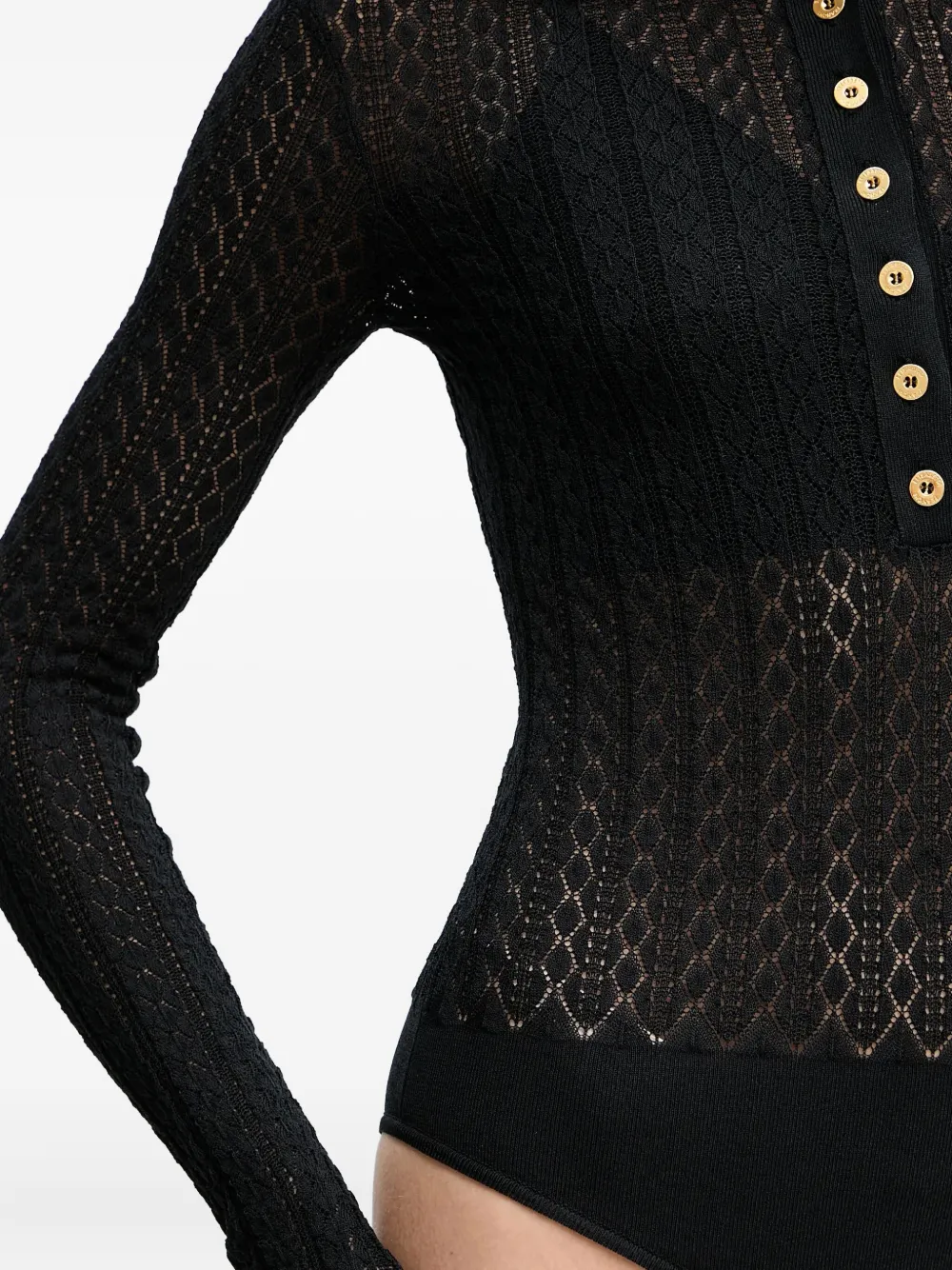 Elisabetta Franchi Polotop met patroon Zwart