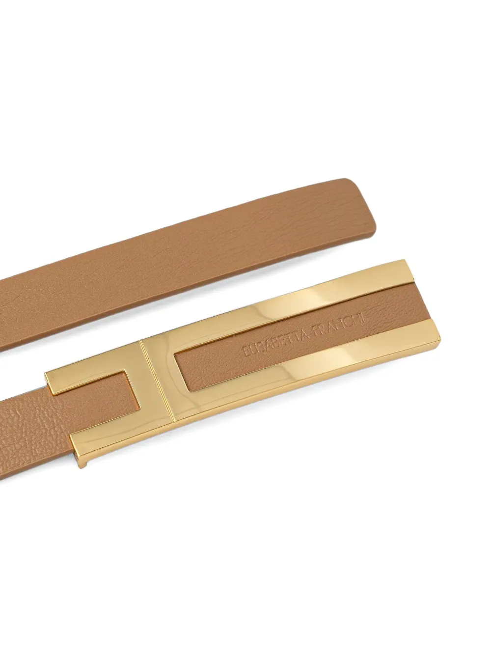 Elisabetta Franchi Riem met logoplakkaat - Bruin