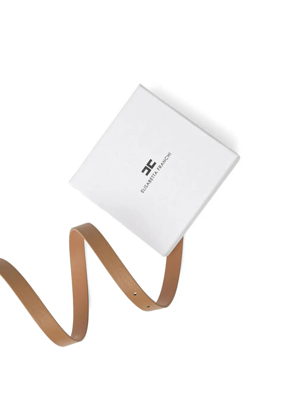Elisabetta Franchi Riem met logoplakkaat Bruin