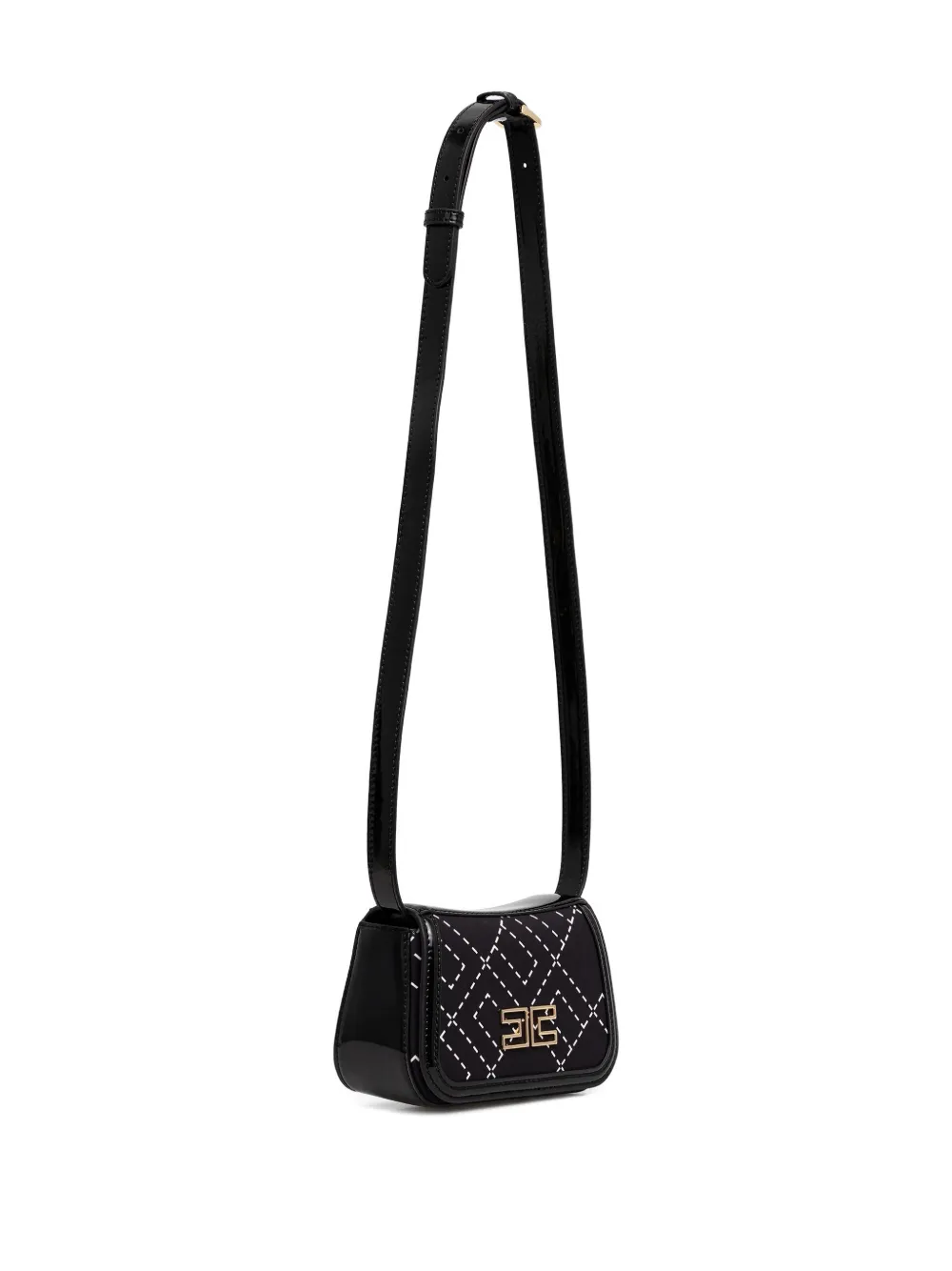 Elisabetta Franchi La Mia Bambina logo geometric bag - Zwart