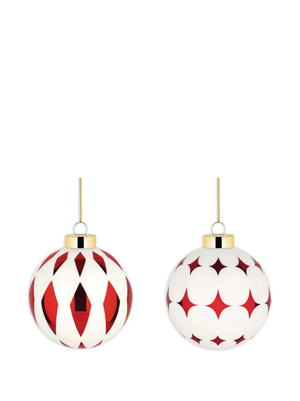 Alessi Delight Christmas-tree Balls (set Of Four) In Red