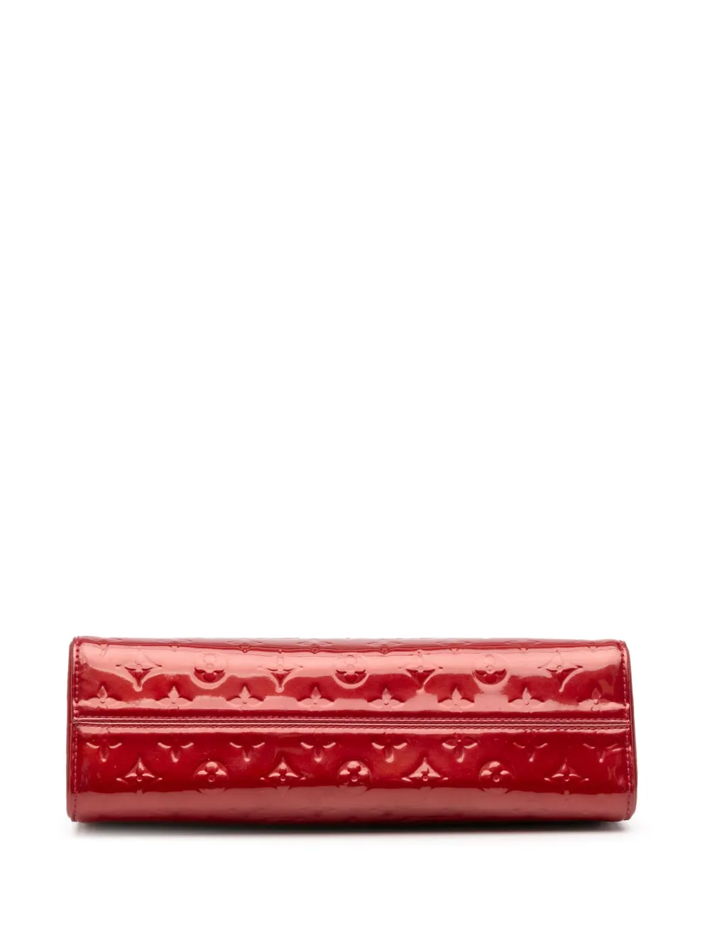 Pre-owned Louis Vuitton 2011 Monogram Vernis Roxbury Drive Satchel In Red