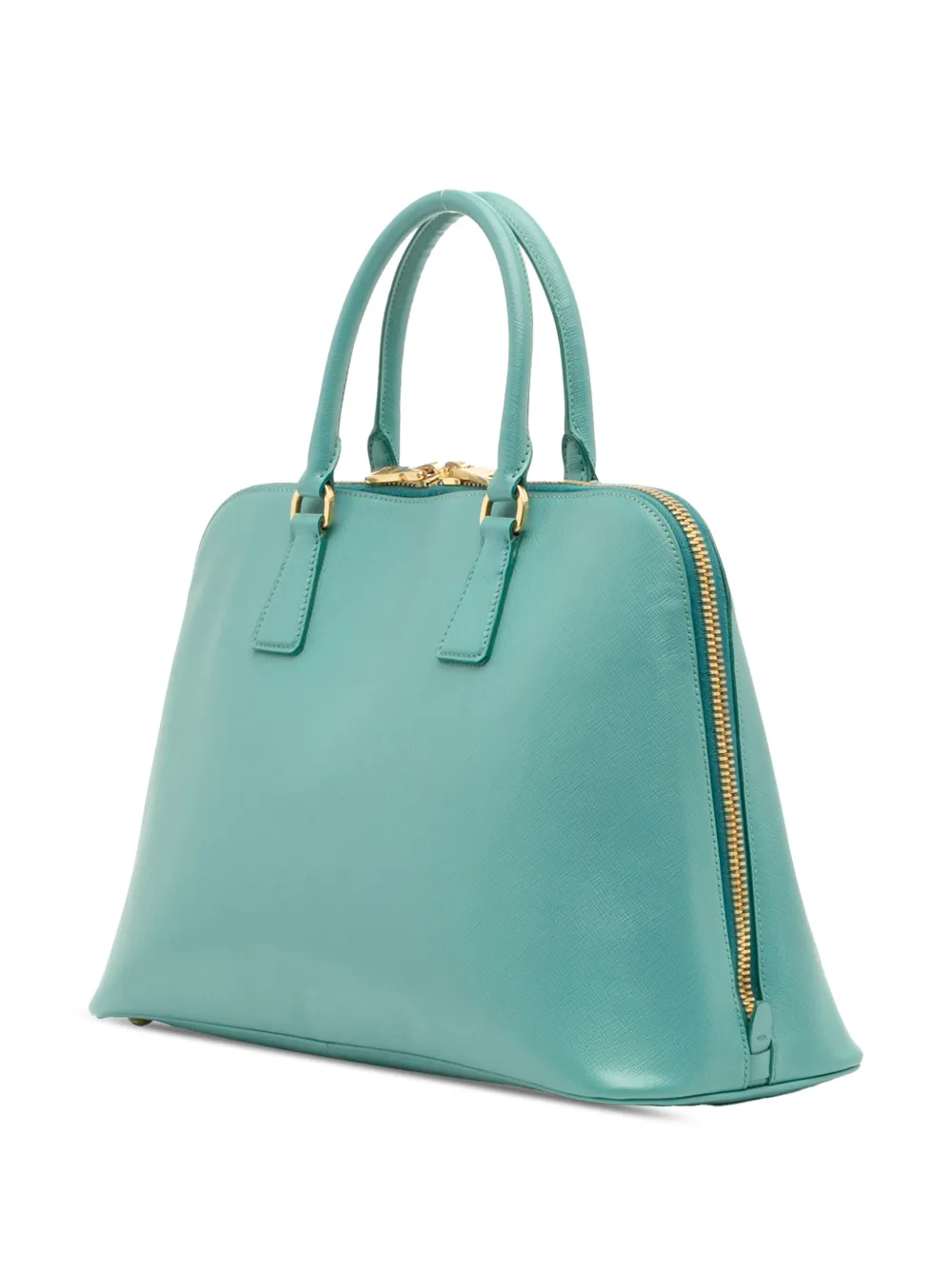 Pre-owned Prada 2000-2025 Large Saffiano Lux Promenade Satchel In Blue