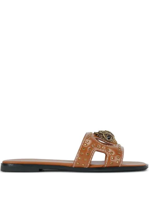 Kurt Geiger London Eagle Head-detail studded flat sandals