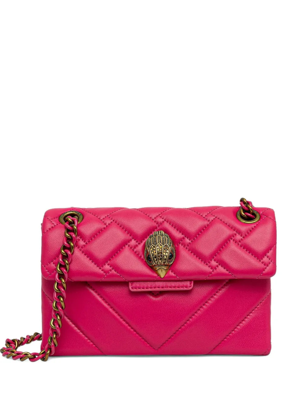 Kurt Geiger London Borsa a spalla mini trapuntata con dettaglio Eagle Head - Rosa