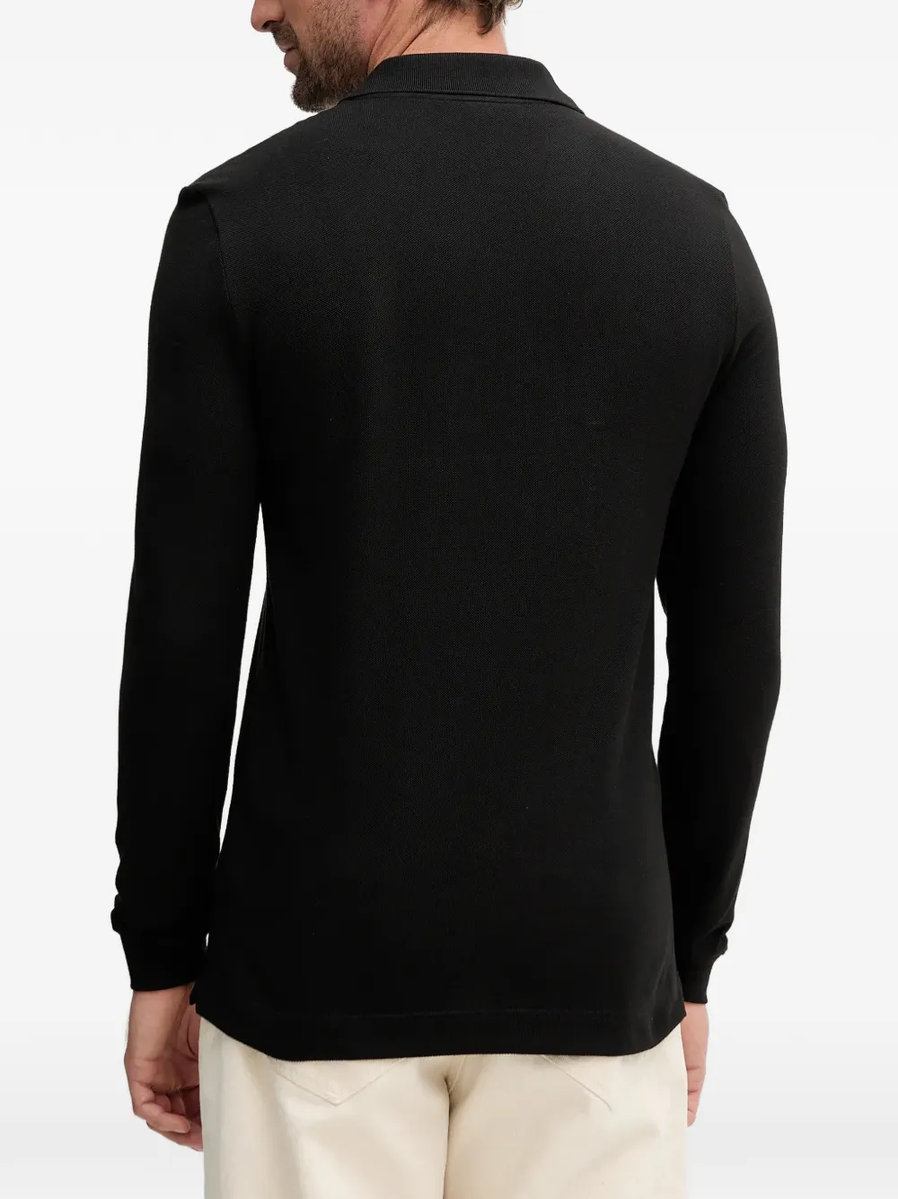Lacoste Poloshirt met lange mouwen Zwart