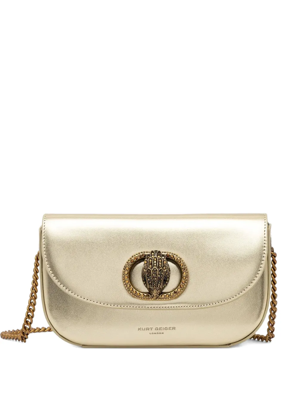 Kurt Geiger Chelsea Embellished Shoulder Bag In Yellow