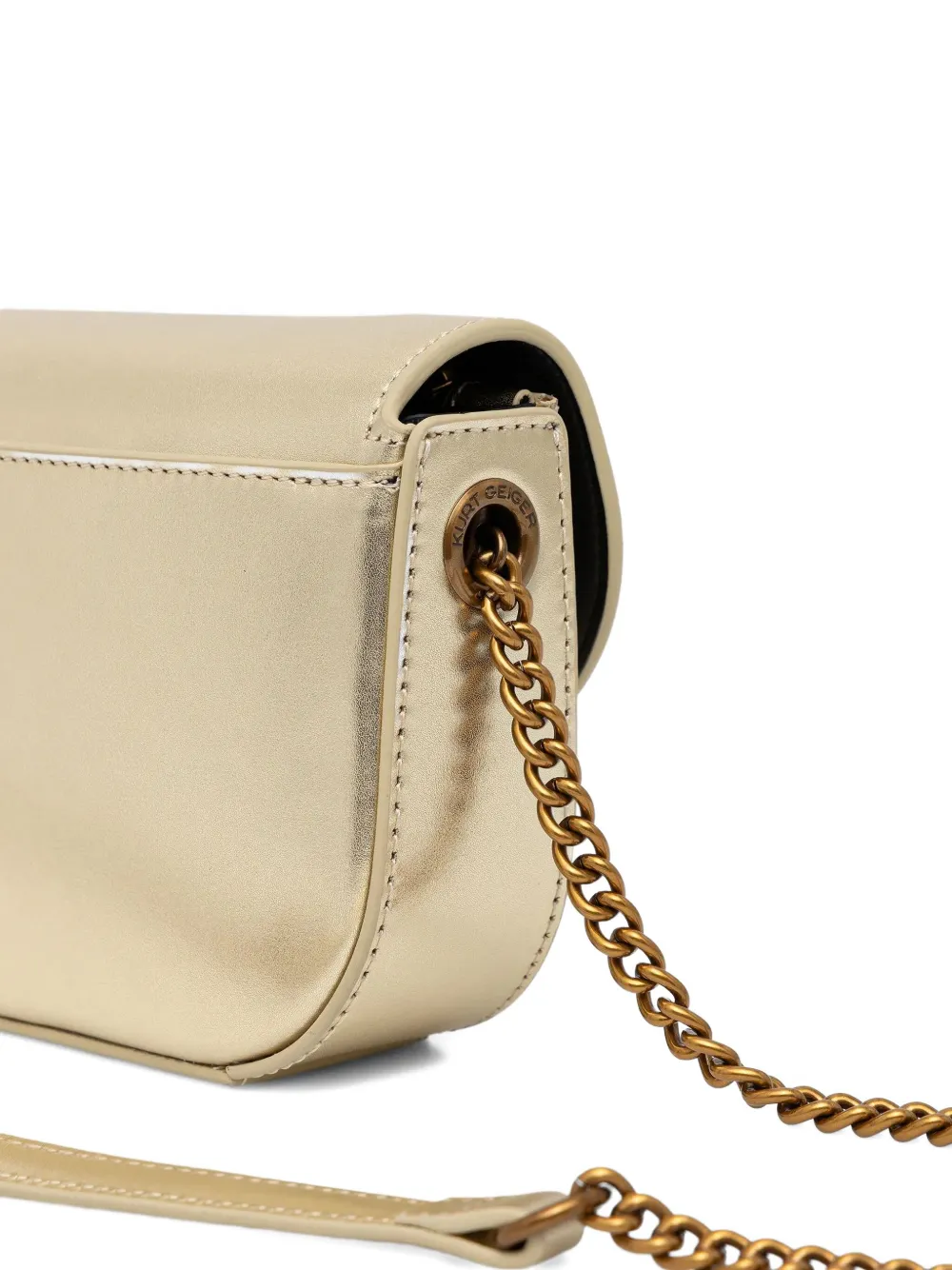 Kurt Geiger Chelsea Embellished Shoulder Bag In Yellow
