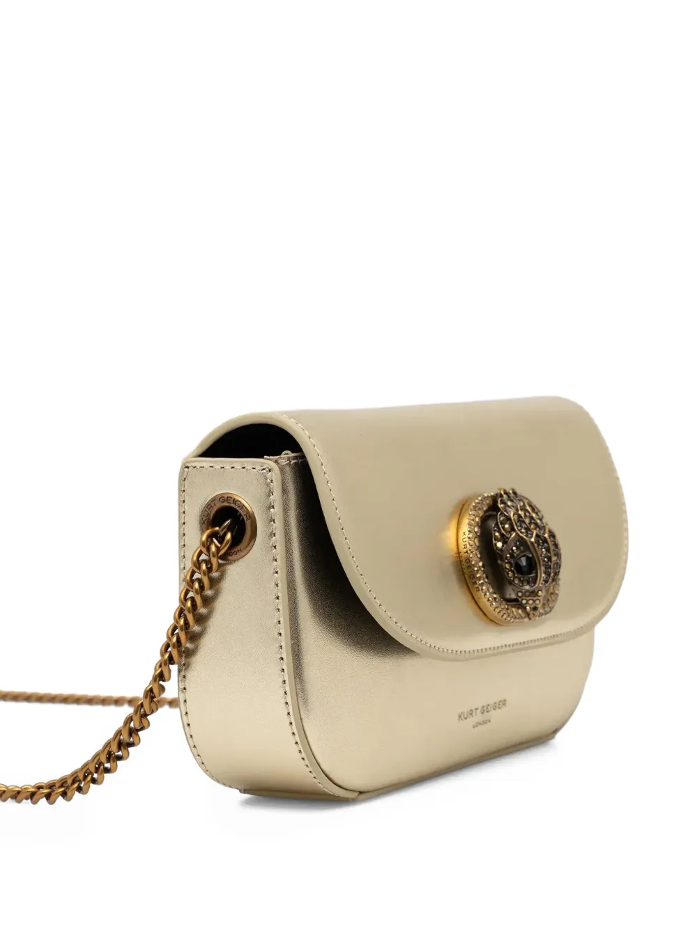 Kurt Geiger Chelsea Embellished Shoulder Bag In Yellow