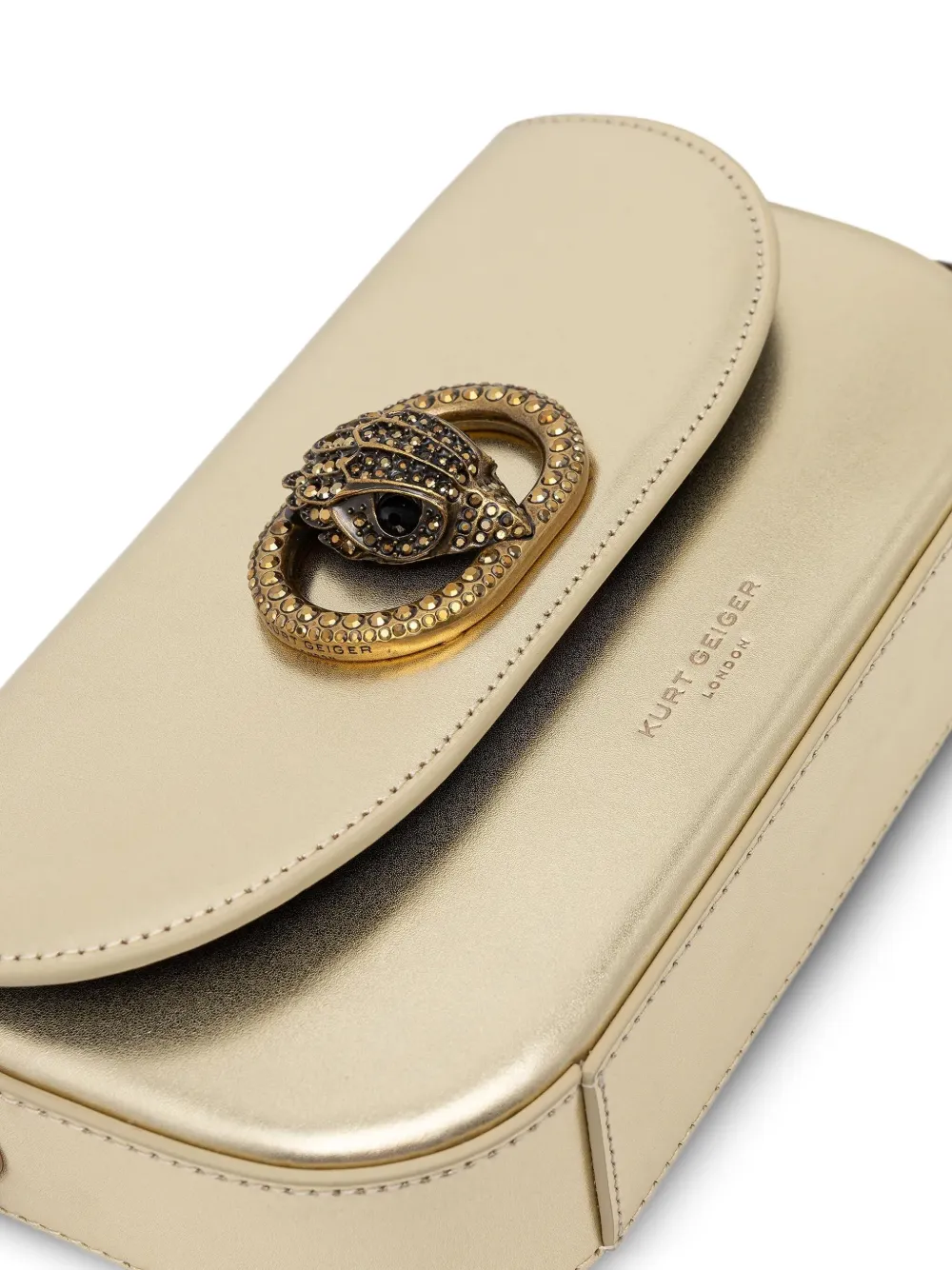 Kurt Geiger Chelsea Embellished Shoulder Bag In Yellow