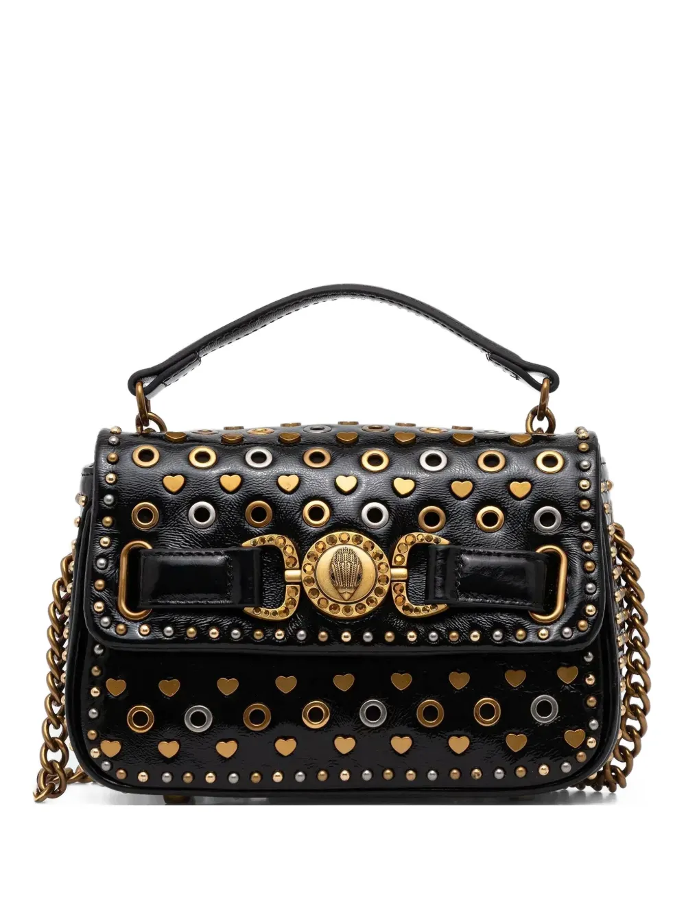 Kurt Geiger London Bolsa mini com corrente e tachas | Preto | Image 1