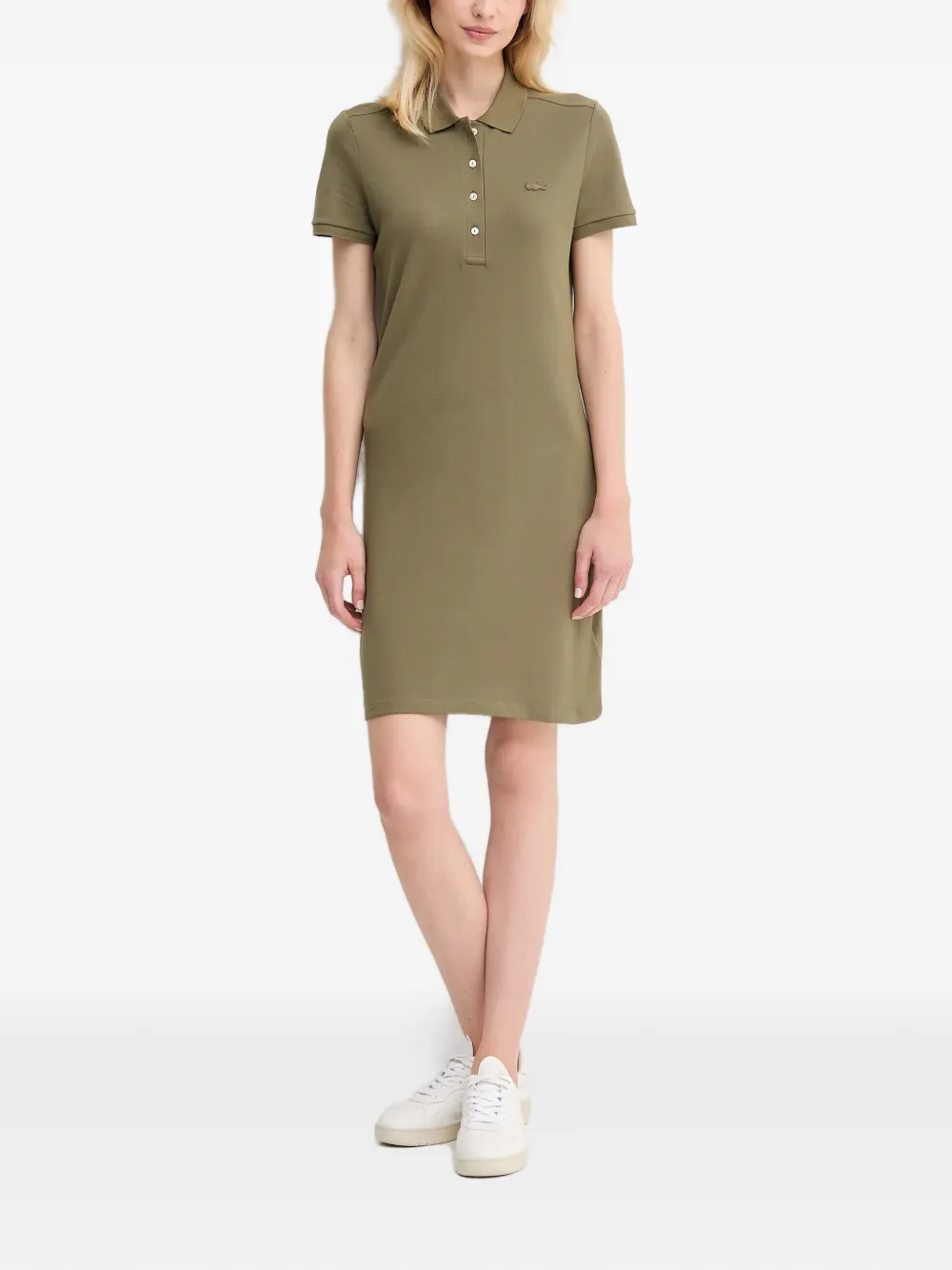  Lacoste Polo-collar Mini Dress - Green 