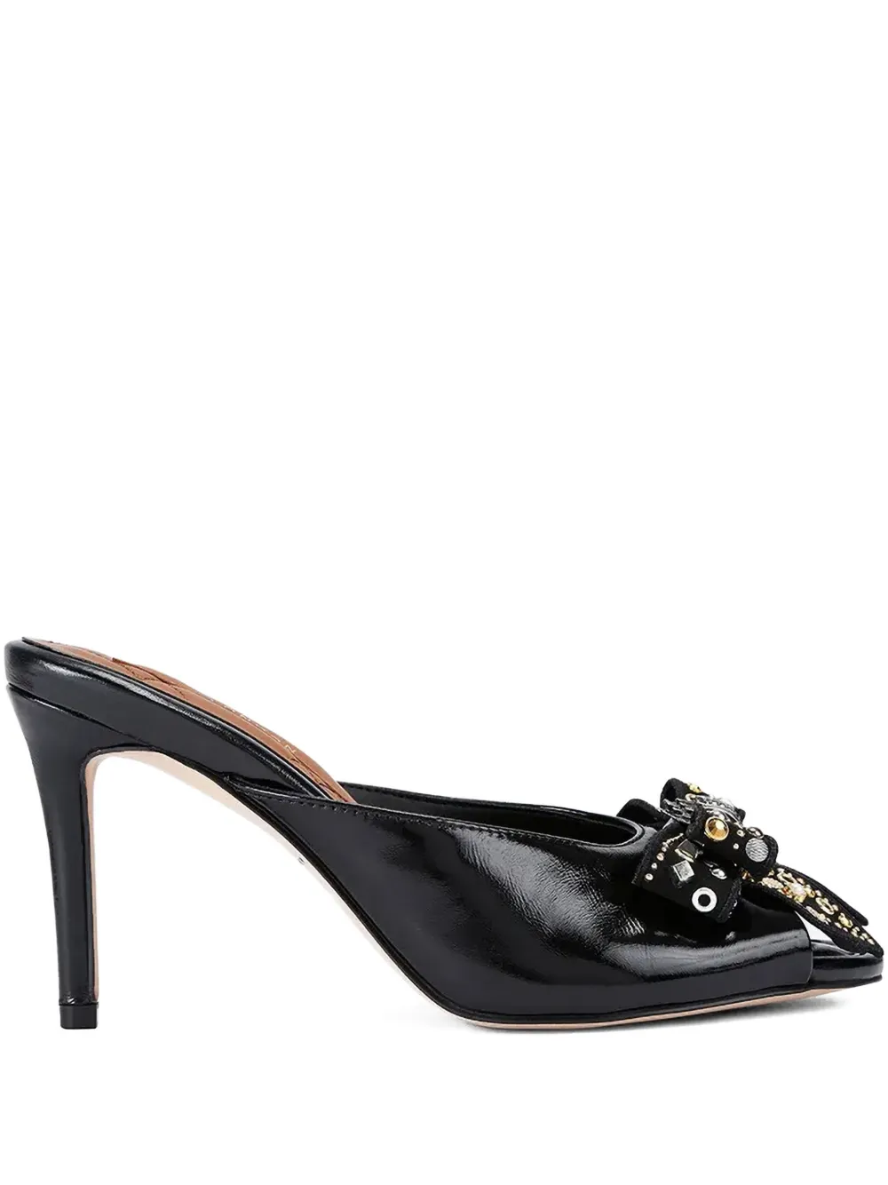 Kurt Geiger London 85 mm Belgravia muiltjes met strik en hak Zwart