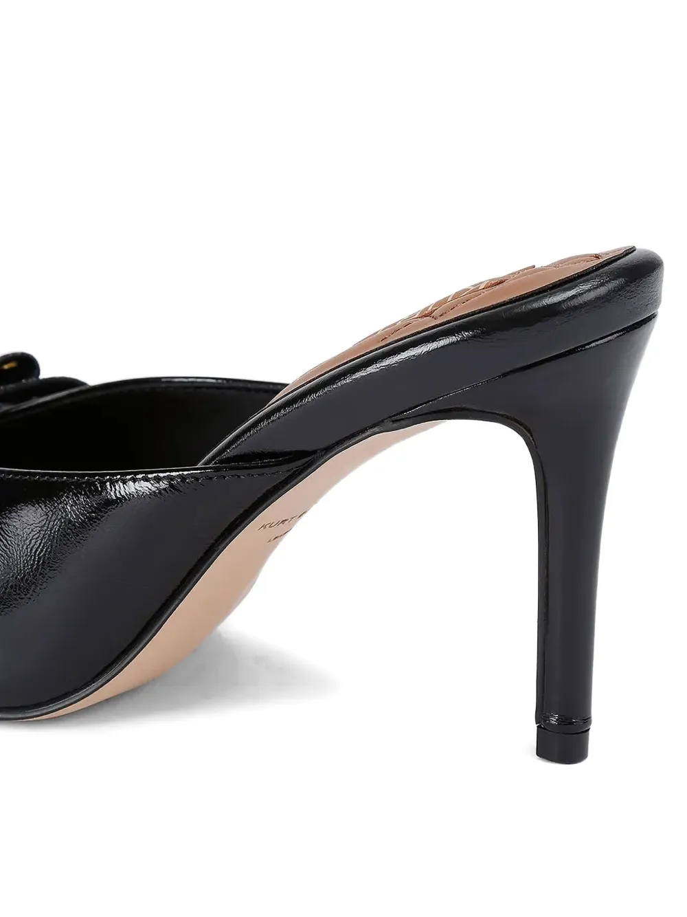 Kurt Geiger London 85 mm Belgravia muiltjes met strik en hak Zwart