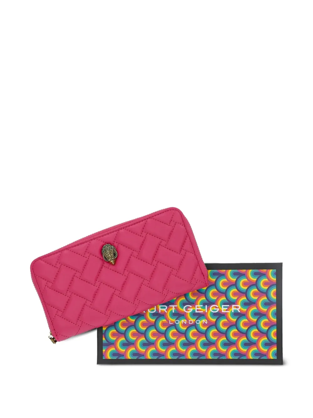 Kurt Geiger London Kensington gewatteerde portemonnee Roze