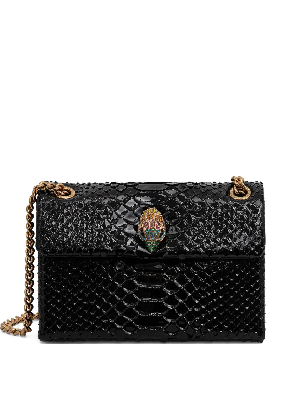 Kurt Geiger Embellished Chain Cross Body Bag In Black