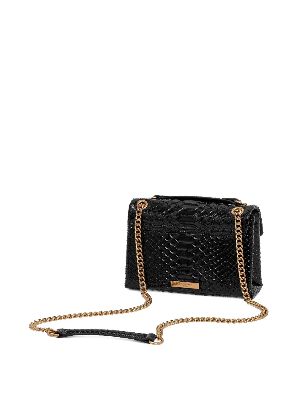 Kurt Geiger Embellished Chain Cross Body Bag In Black
