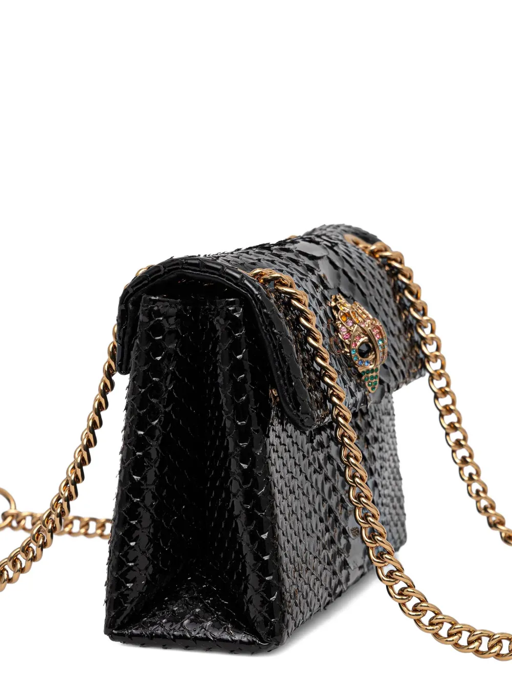 Kurt Geiger Embellished Chain Cross Body Bag In Black