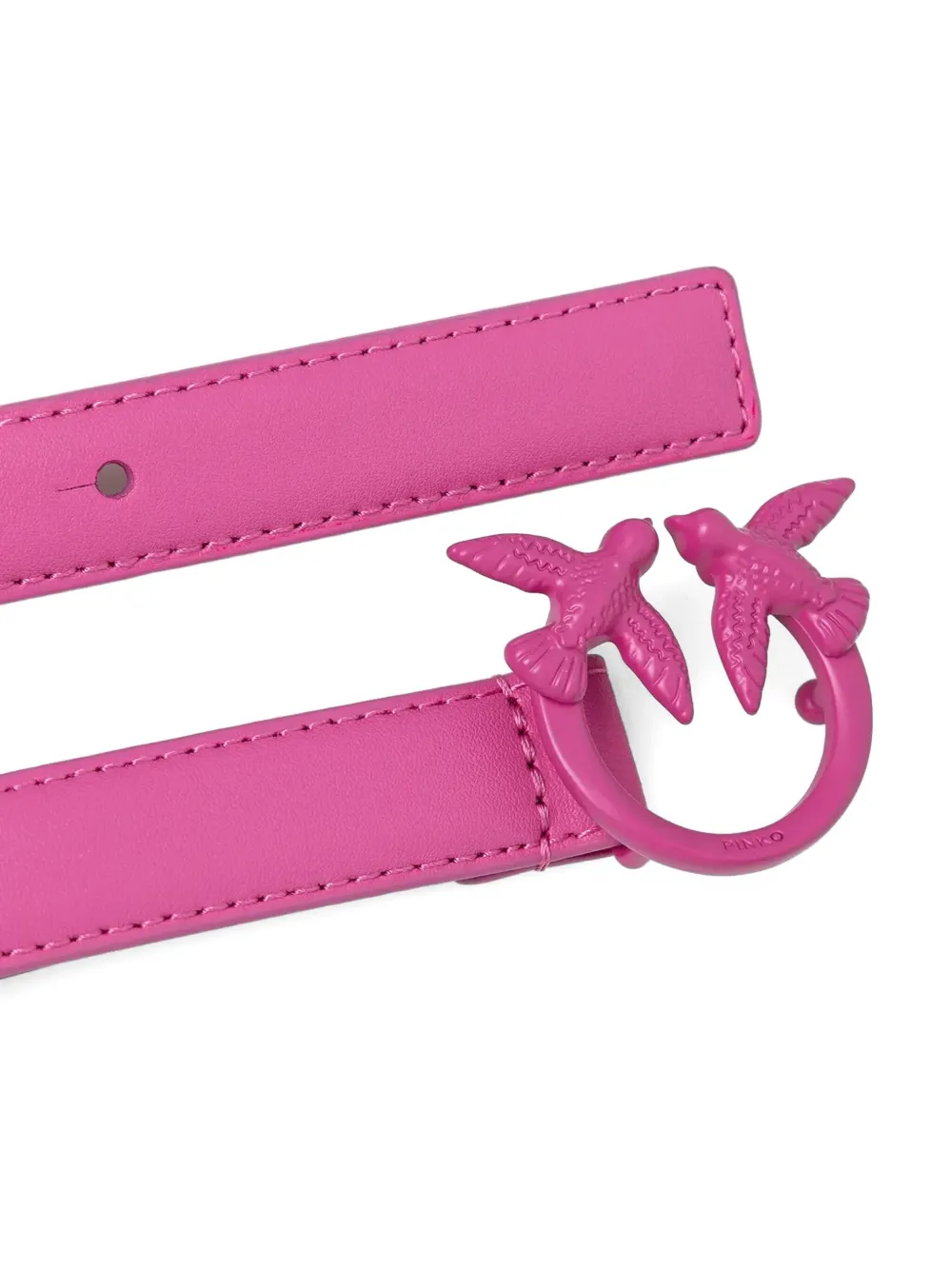 Pinko Love Birds.buckle Belt In Pink