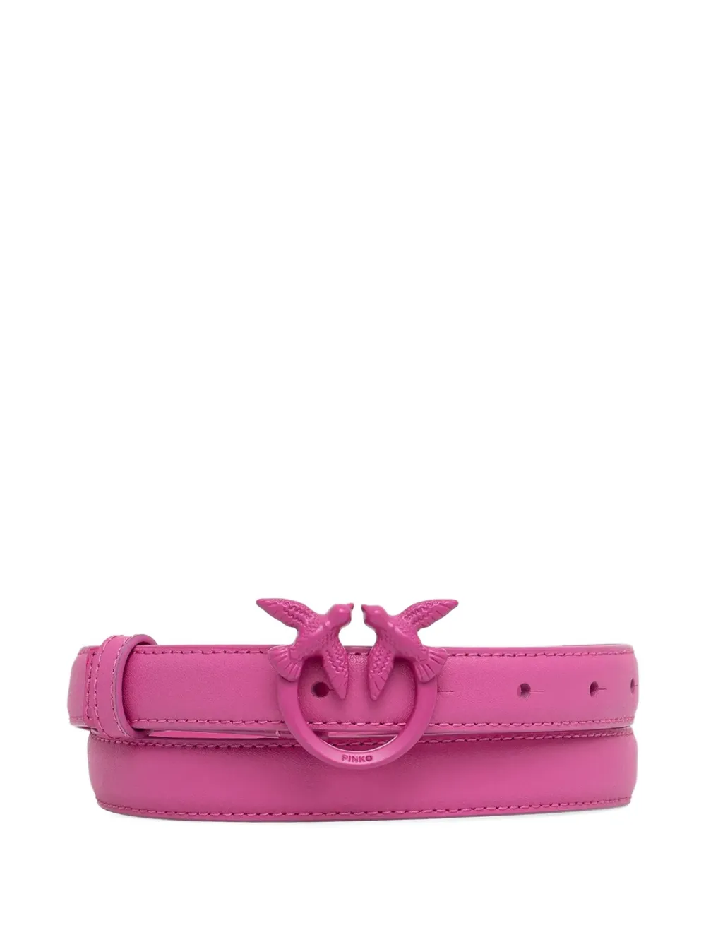 Pinko Love Birds.buckle Belt In Pink