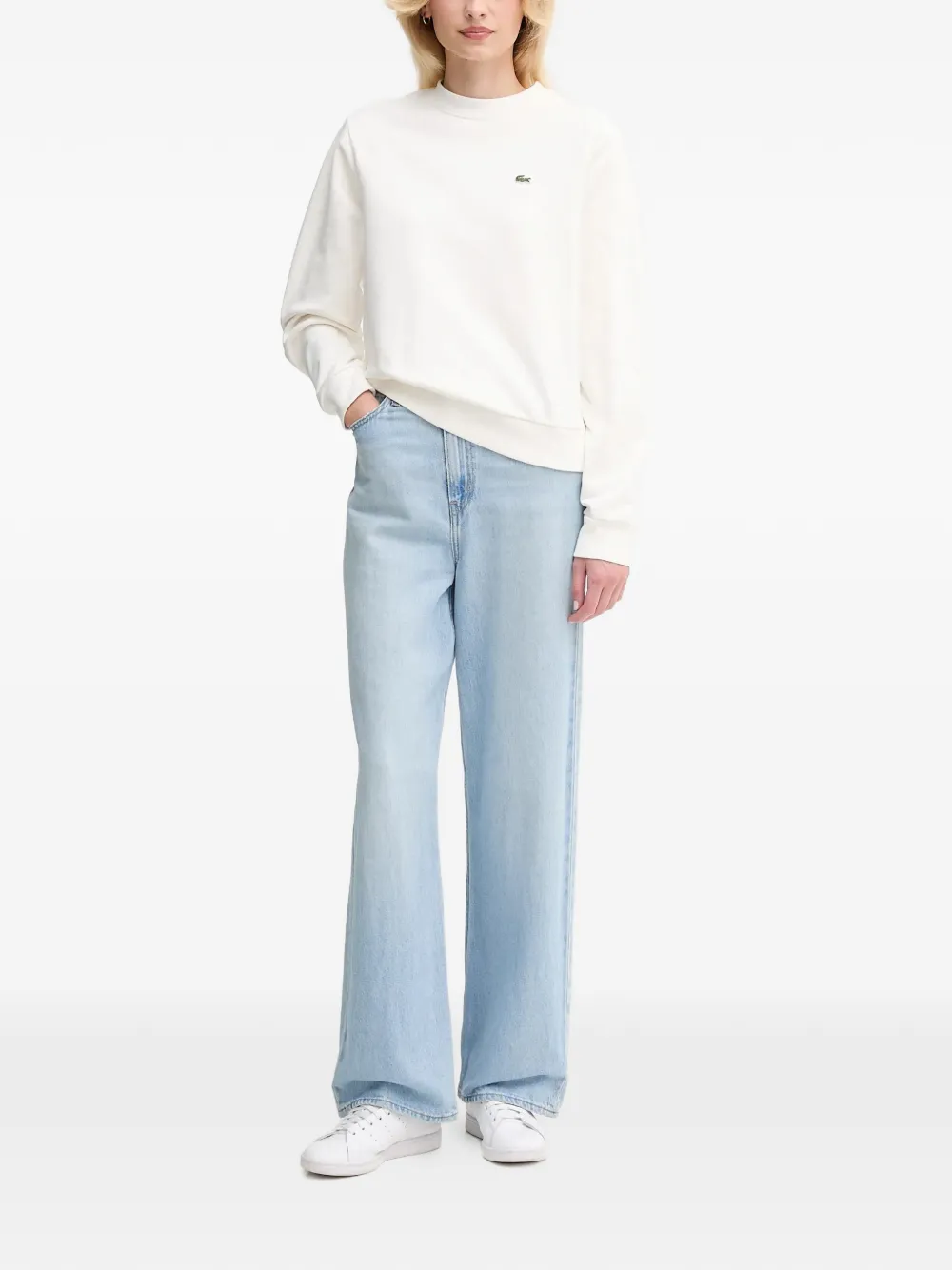  Lacoste Logo Sweatshirt - White 