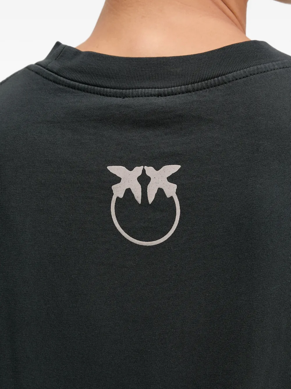 PINKO T-shirt met korte mouwen en logo Grijs