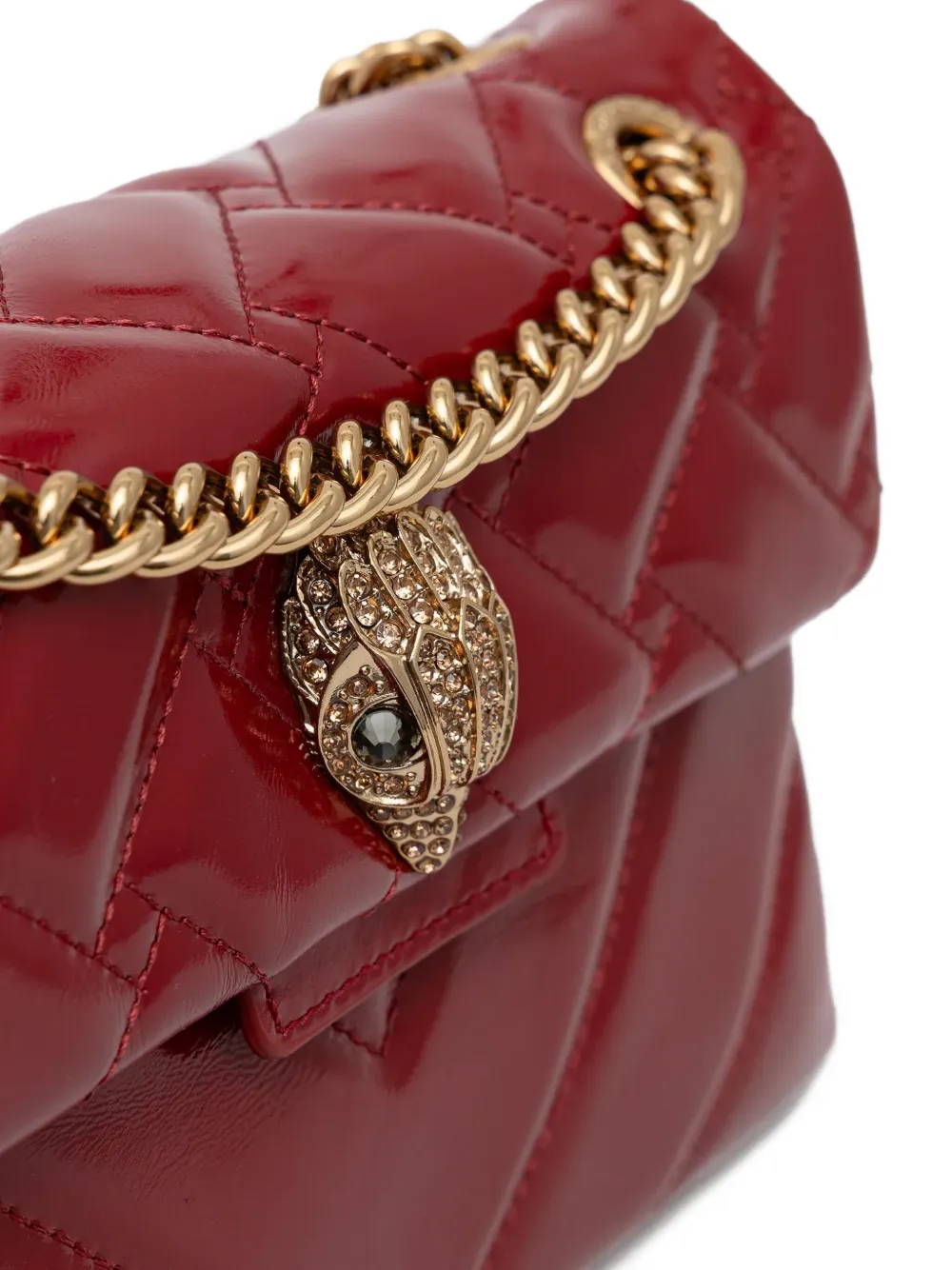 Kurt Geiger London Mini Kensington Quilted Leather Crossbody Bag In Red