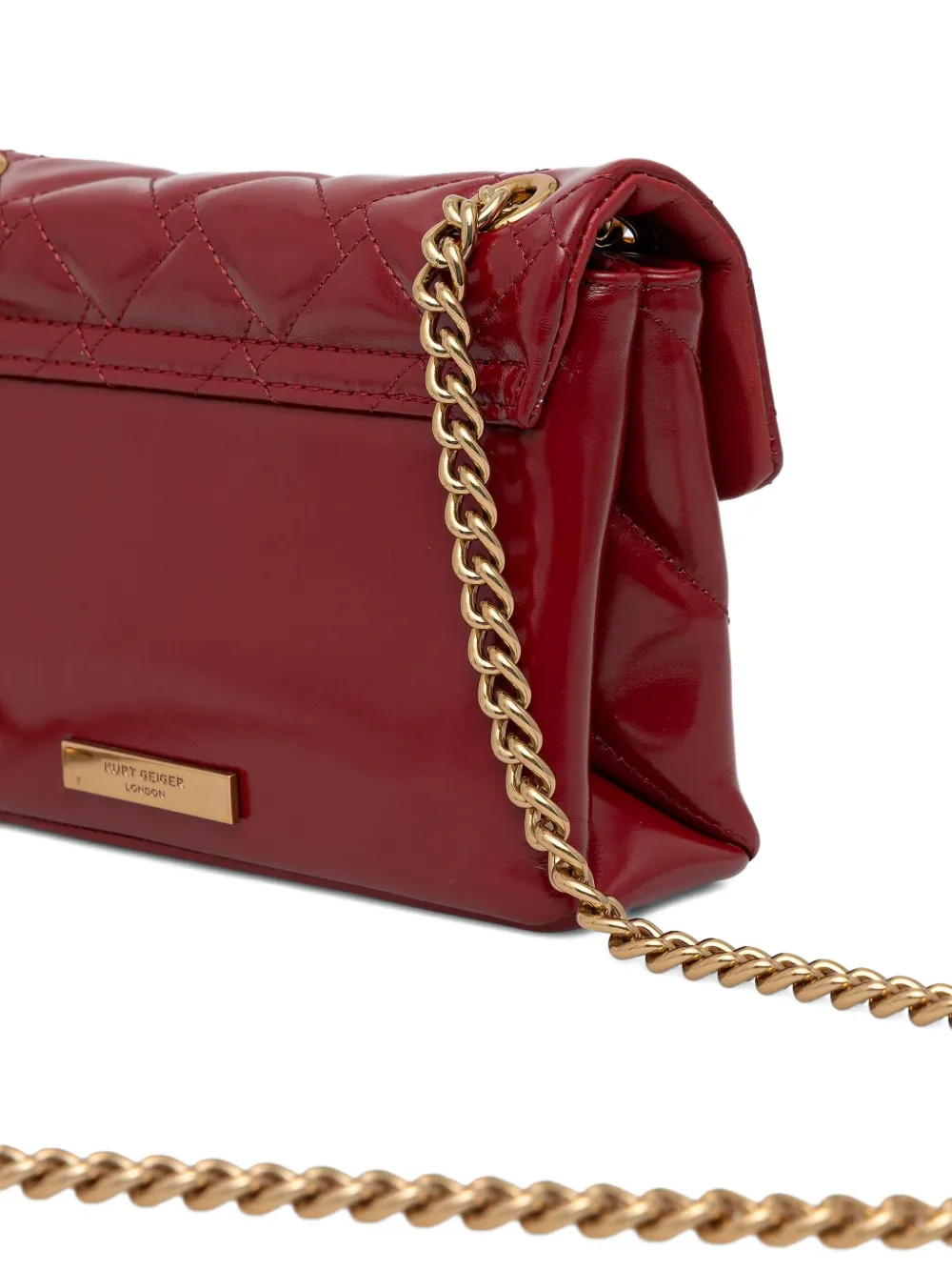 Kurt Geiger London Mini Kensington Quilted Leather Crossbody Bag In Red