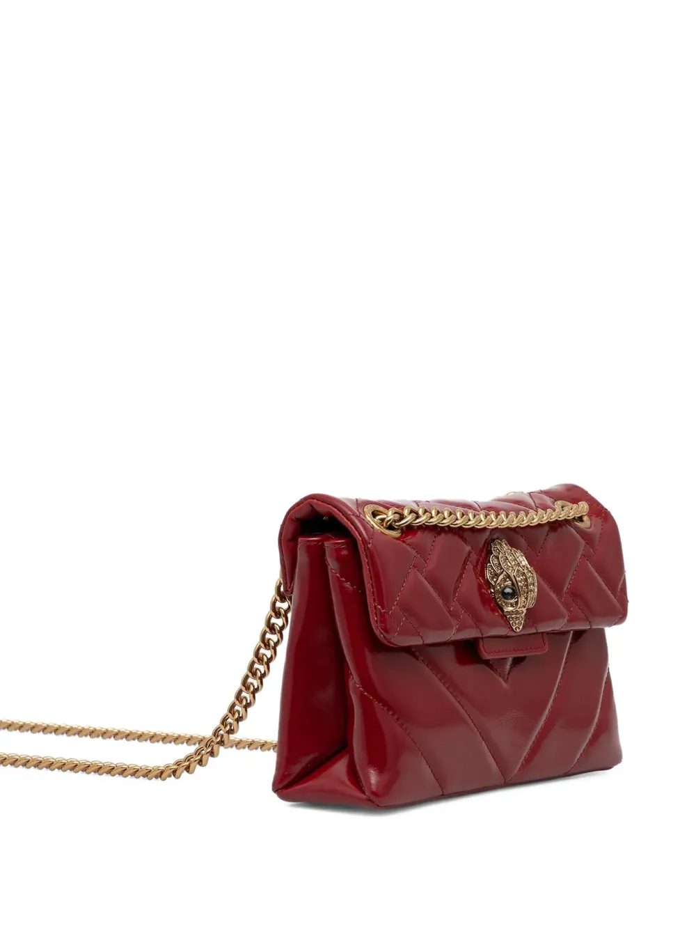 Kurt Geiger London Mini Kensington Quilted Leather Crossbody Bag In Red