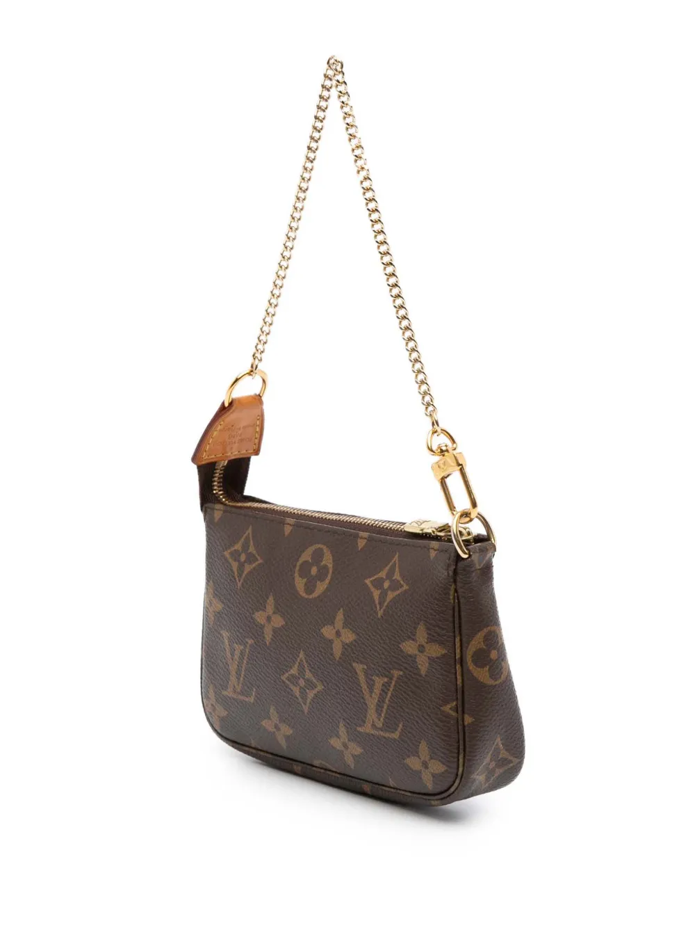 Pre-owned Louis Vuitton 2021 Monogram Mini Pochette Accessoires Handbag In Brown