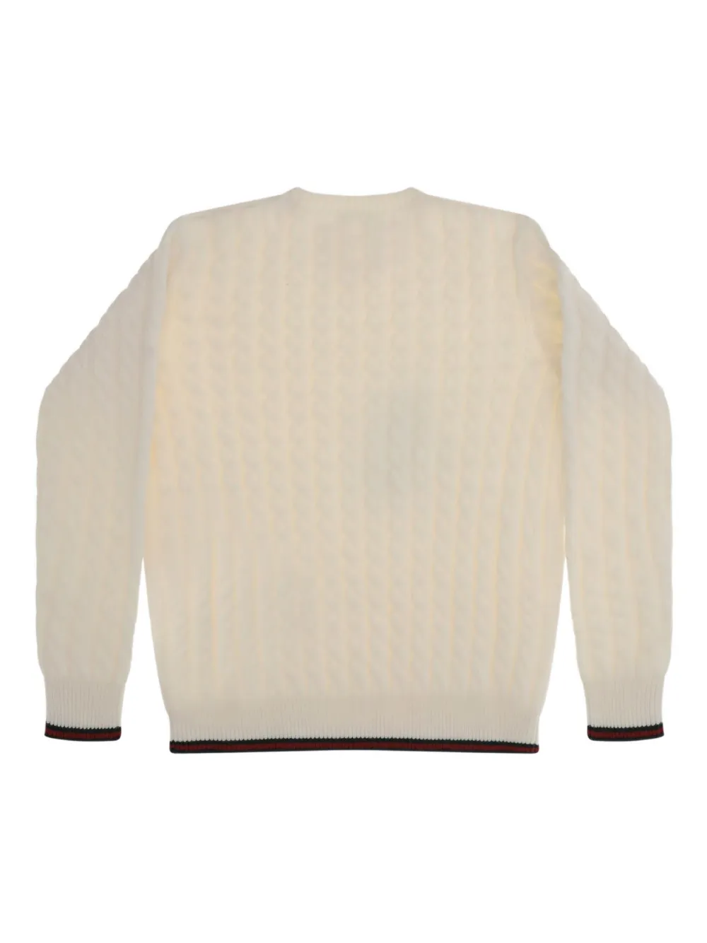 Gucci Kids Crewneck Ribbed Jumper In Neutral