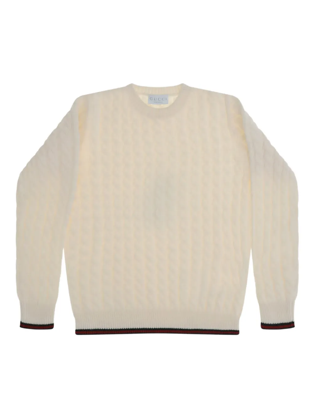 Gucci Kids Crewneck Ribbed Jumper In Neutral