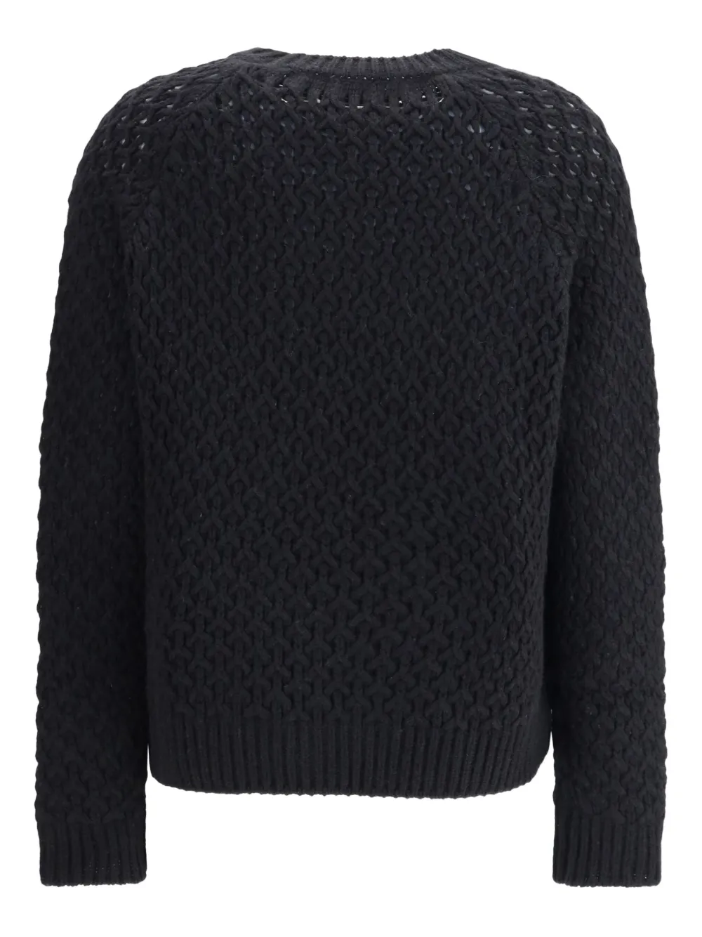 Bruno Manetti Textured Round-neck Sweater In Black